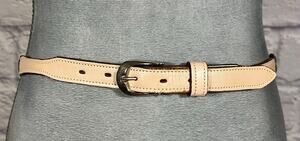 Vintage Circle Y  Thin Western/Cowgirl Style Leather Belt with Silver Conchos